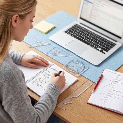 Clear Rulers Protractor Geometry Set Plot Functions Back to School Supplies