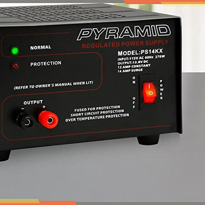 Universal Compact Bench Power Supply - 12 Amp Linear Regulated Home Lab Benchtop AC-to-DC 12V Converter