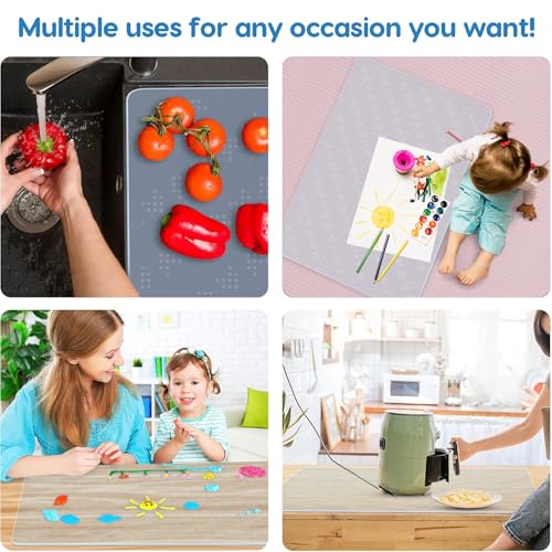 AECHY Silicone Mat for Kitchen Counter, 35.3" x 23.5", High transparency - color: Clear, size: 36"L x 24"W