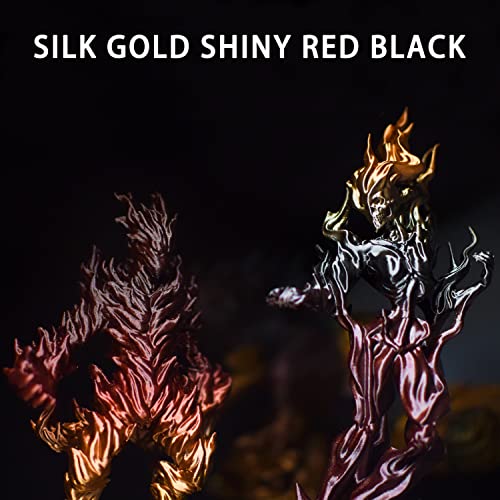 3D Printer Filament, PLA Filament Silk Gold Shiny Red Black PLA Filament 1.75mm +/- 0.02mm, 3D Printing Filament 1kg/2.2lbs - color: Silk Shiny Red Gold Black