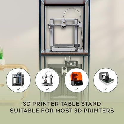 PT2 3D Printer Stand Rack, 3 Tier Heavy Duty 3D Printer Rack with Filament Organizer, Large Capacity for 3D Printers and Printing Filaments Storage with Wheels - color: PT2