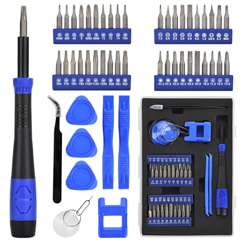 Electronics Precision Screwdriver Set: 50PCS Multi-Function Tool Kit, Foam Insert Storage & Ergonomic Handle, and Replaceable Screwdriver Bits for Computer Laptops and Phone Repair - color: Blue-50pcs-1pack