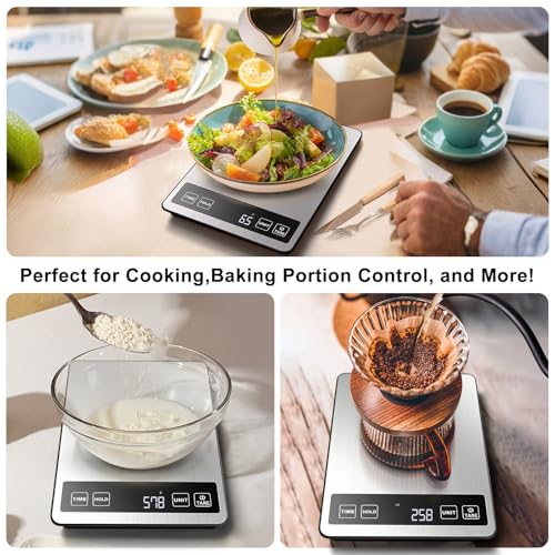 Fuzion Food Kitchen Scale 22lb/0.1oz - Food Scale 7 Units, Tare & Timer