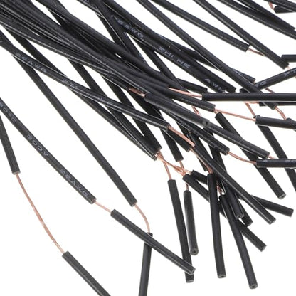 SEWACC 100pcs Interconnect Circuit Wire Physics Laboratory Electricity Connection Wire Black - color: Black