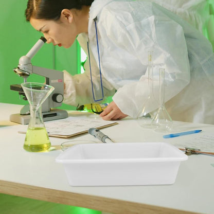 VOSAREA Laboratory Containment Tray, White Plastic Tray 9.43 x 6.68 in