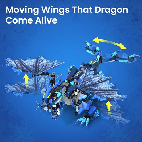 Sillbird Dragon Building Kit with Remote Control STEM Gift for Boys 8-12