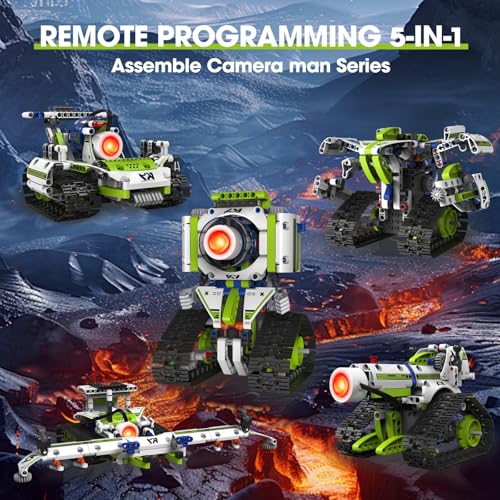 STEM Robotics Kit for Kids 8-14, 5-in-1 RC Building Set