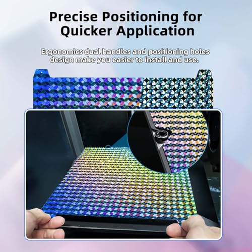 IdeaFormer-3D Pea Build Plate for Creality K1/K1C/K1 SE/Ender 3 S1/Pro/Ender 5 S1/Ender 3 V3 KE/Ender 3 V3 SE, Rainbow Mosaic Ball+Diamond Ball Spring Steel Bed Plate for K1/K1C /Ender 3 V3 235x235mm - color: Mosaic Ball+Diamond Ball PEA