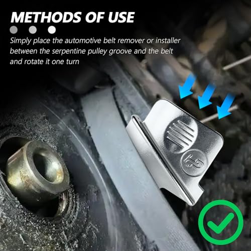 2PCS Stretch Belt Tool Kit,Portable Labor-Saving Stretch Belt Installation Tool for Car Truck Cart Serpentine Belts,Universal Serpentine Belts Removal Tools Car Accessories