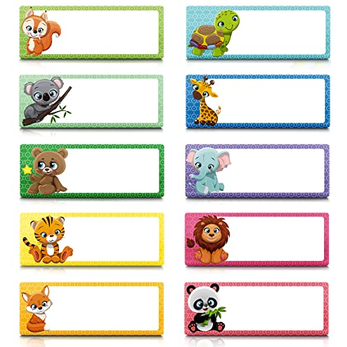 Outus 50 Pcs Animal Magnetic Dry Erase Labels Reusable Magnetic Name Tags - style: Animal