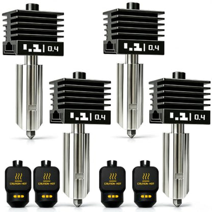 4‑Pack 0.4mm P2S Hotend for Bambu Lab P2S Nozzle X2D/H2D/H2S/A1/A1 Mini - style: 4PK 0.4mm