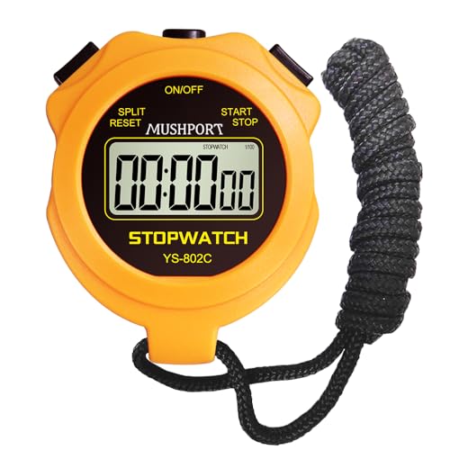 Stopwatch Timer, Digital Stop-Watch for Sports, Orange - style: non-waterproof-orange