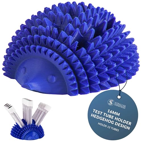 S I Hedgehog Veterinary Test Tube Rack, Holds 12 Vials, 16mm, Royal Blue - color: Royal Blue, size: 16mm Tubes