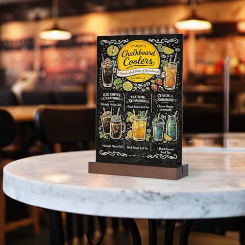 Tabletop Chalkboard Signs with Stand, 3 Pack 8 x 12 inch, T-Shape - size: 3 Pack 8 x 12 Inch