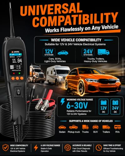 PB500 Automotive Power Circuit Probe, 12-24V Electrical Short & Open Finder - color: Vivid Black 500