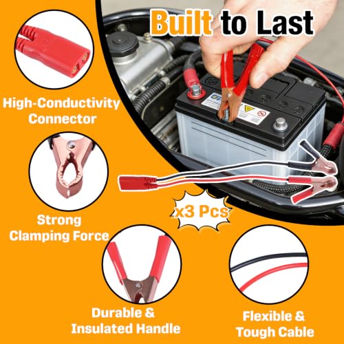 3Pcs PPTK0025 Battery Clamp Cable Clip Compatible with Power Probe 3/3S/3Ez - color: 3-Pack