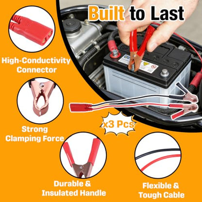 3Pcs PPTK0025 Battery Clamp Cable Clip Compatible with Power Probe 3/3S/3Ez - color: 3-Pack
