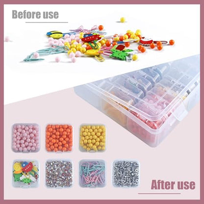 CGCG 2-Pack Small beads Organizer Box 8.8x6.7x2.4 Storage Case