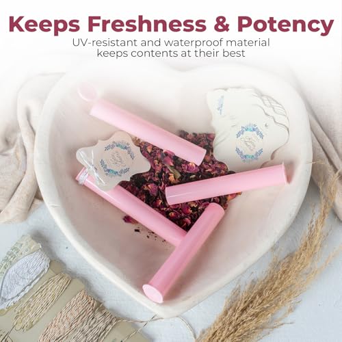 Kopperko Small Pill Bottles, 116mm, 100 Pack, Pink - color: Pink, size: 100 Tubes