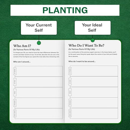 Guided Journal for Goal Setting | 6-Month Life Planner with Daily, Weekly & Monthly Tracking | Personal Growth & Life Clarity System | Undated Productivity Daily Journal for Men & Women