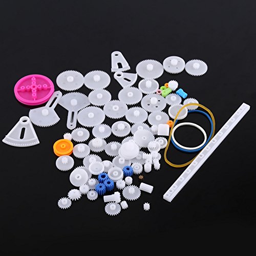 Hilitand Plastic Gears Set Pulley Belt Kits Gear Set Robot Motor Car Toy for DIY Parts (85kinds)