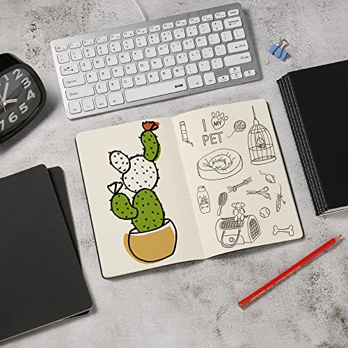 24 Pack Blank Notebook & Journal Bulk, Black Cover, Unlined Plain Thick Paper, A5 Size, 5.5x8.3 inch, 60 Page, Small Sketchbook Subject Note Pad Set for Women Men Kids Traveler Student Office - color: Black, style: Black-24-Unlined