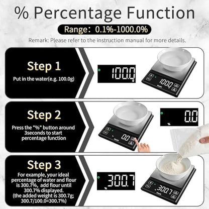 Vitafit 11lb Digital Food Scale High Accuracy 0.1g, Kitchen Scale Big LED