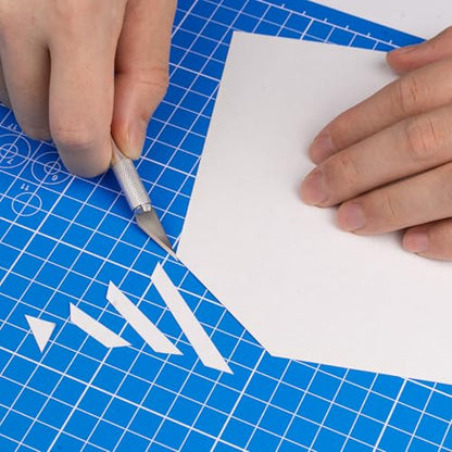 DIYSELF 8in×6in Cutting Mat, Self Healing Cutting Mat, A5 Craft Mat - color: Blue, size: 8"L x 6"W