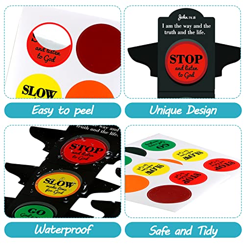 Eaasty 30 Pcs Sunday School Crafts for Kids Traffic Light Religious Crafts