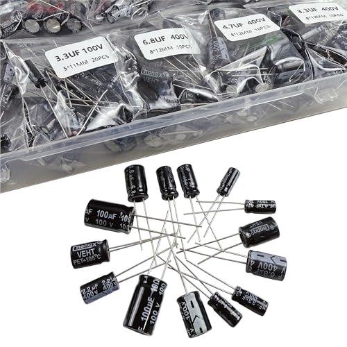 22 Values, 1uF-100uF, 100V 250V 400V, Aluminum Electrolytic Capacitor Kit - style: 100V-400V 330PCS