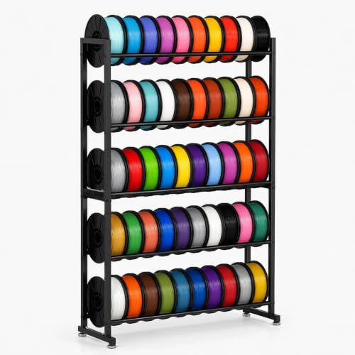 5-Tier Heavy Duty Metal 3D Filament Spool Storage Rack - size: 5-Tier