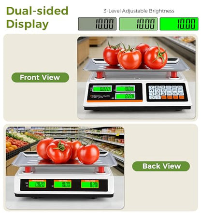 Atogou 1g Resolution Price Computing Bench Scale with Dual-Sided Display