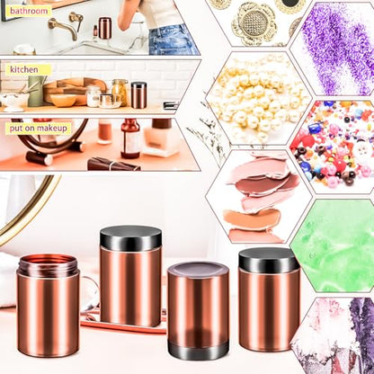 6 Pack 10oz Amber Plastic Jars Round Clear Containers with Lids, 300ml Empty Small Cosmetic Jars Makeup Containers, 10ounce Slime Jar Travel Cosmetic Container for Travel Makeup Beauty Product - color: Amber, size: 10oz-6pack