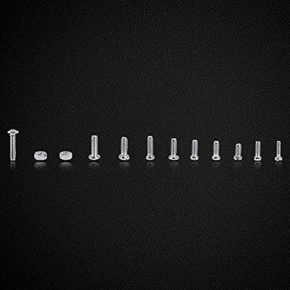 Screws and Nuts Assortment Kit 600pcs Small Nut Bolt Set Tiny Screw Electronics Hardware Fasteners Repair Tool with Storage Box for Watches Glassess
