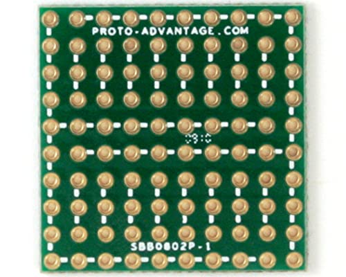 (Qty 4) Proto-Advantage SBB0802P-1 Solder-in breadboard 1x1 (8 Rows, 2 Columns)