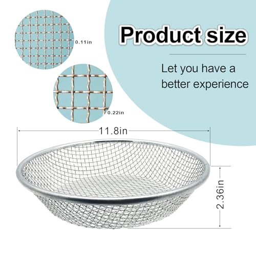 2PCS Soil Sifter for Gardening, Rock Sifter for 5gallon,Compost Sifter Dirt Sifter,Captures Dirt Rocks Sawdust - color: 2PCS (1/4in, 1/8in)