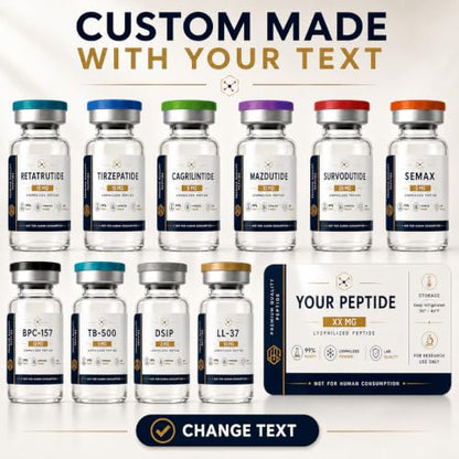 Personalized Waterproof Labels for 3mL & 5mL Laboratory Vials Bottles