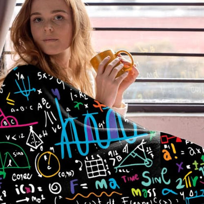 FUNBIRD Math Blanket Math Teacher Gift Appreciation Gifts for Math Lovers - color: Math2, size: 30"x40"-Toddlers/Pets Size