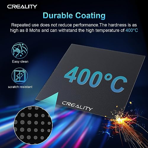 UNIDO Creality Official Ender 3 Glass Bed Upgraded, High Hardness Durable Glass Platform for 3D Printer, Tempered Glass Build Plate for Ender 3 Pro, Ender 5, Ender 5 Pro, Ender 3 V2, 235x235×4mm