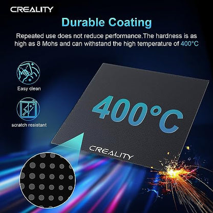 UNIDO Creality Official Ender 3 Glass Bed Upgraded, High Hardness Durable Glass Platform for 3D Printer, Tempered Glass Build Plate for Ender 3 Pro, Ender 5, Ender 5 Pro, Ender 3 V2, 235x235×4mm
