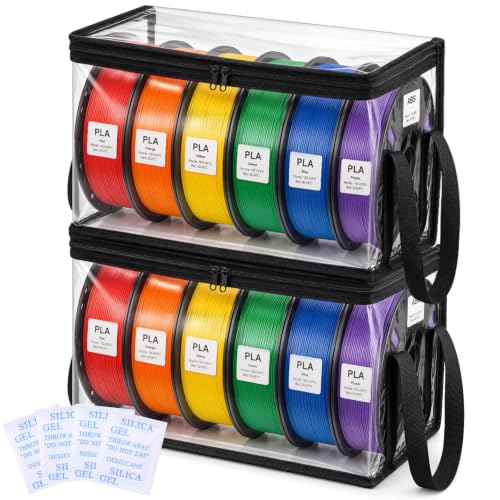 Dansydaisy 2 Pack 3D Printer Filament Storage Box Holds up to 12 Rolls