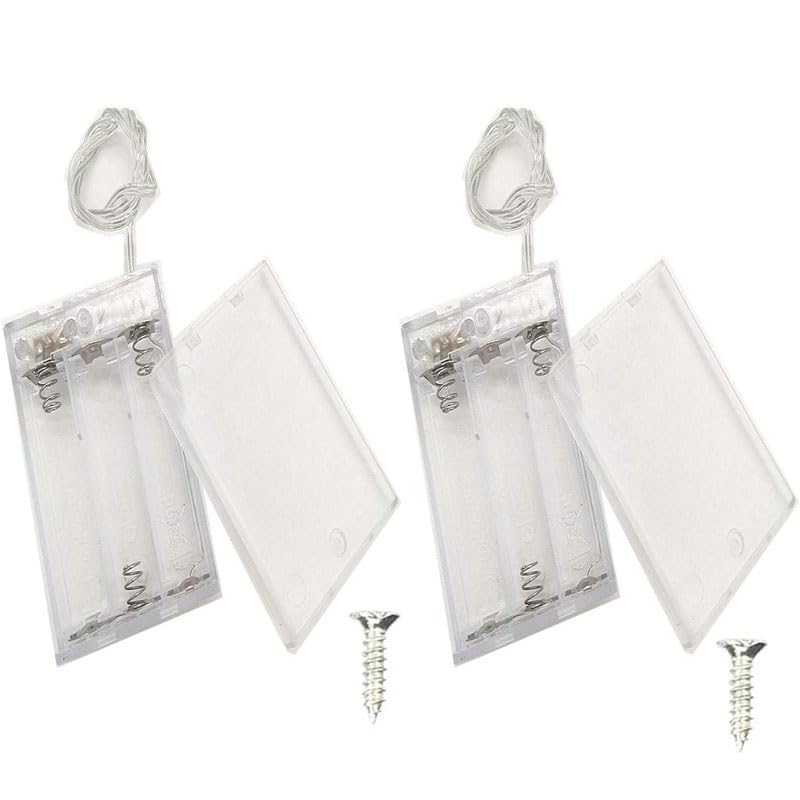 3x AA LED String Battery Holder and Screws 3 x 1.5V AA Battery Holder and Switch for LED String Light DIY or Fixing