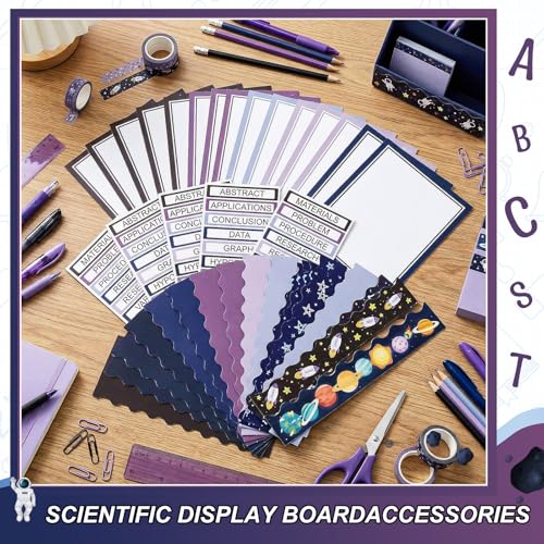Fuyoooo 90 Pcs Science Fair Board Supplies, Space - style: Space