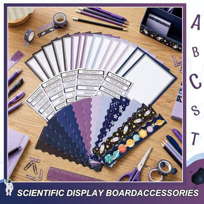 Fuyoooo 90 Pcs Science Fair Board Supplies, Space - style: Space
