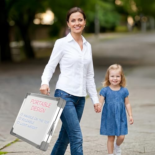 Tankee Dry Erase Board 18x24 Double Sided Magnetic Whiteboard with Stand - color: Gray, size: 24"W x 18"H