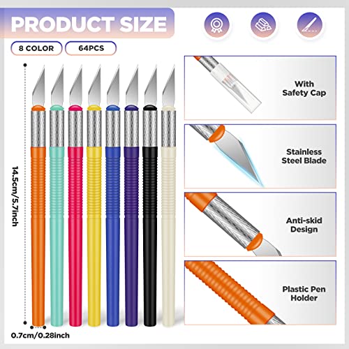 Macarrie 64 Pcs Exacto Knife, and Craft Knife Set, Hobby Knives