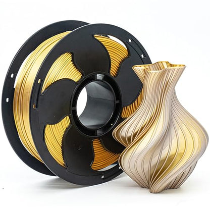 Silk Dual Color Gold Silver PLA 1.75mm 1kg Shiny 3D Printer Filament FDM - color: A_pla-2ssc-08 Silk Gold+silver