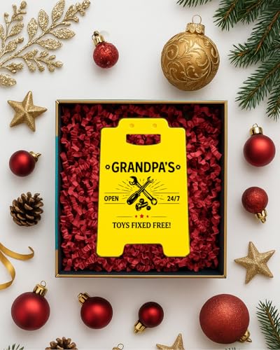 Funny Grandpa Gifts from Grandkids Toys Fixed Free Desk Sign for Grandpa - color: Color-S