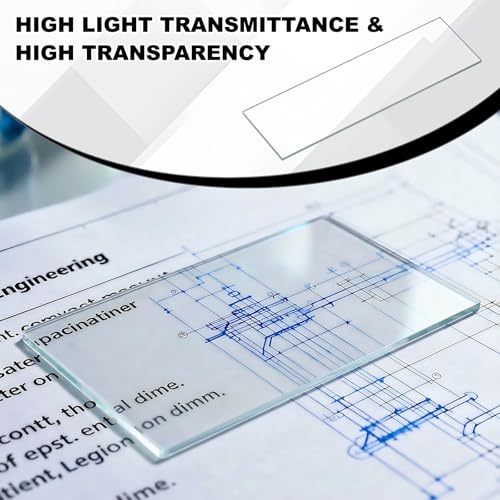 PATIKIL 90x90mm Glass Streak Plate, 6pcs Lab Glass Slides Microscope Glass Slides Optical Optically Clear Glass Slides Smooth Edges High Transparency Transparent Uniform Thickness - size: 90x90mm