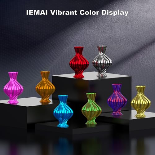 IEMAI Silk PLA+ Filament 1.75mm, Dual-Color Blue-Silver, 1KG - color: Dual-blue Silver